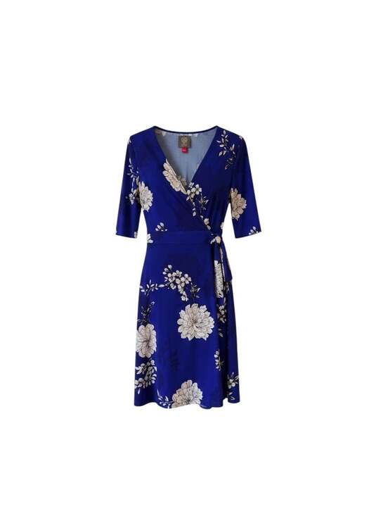 Vince Camuto Dresses & Skirts - Vince Camuto Size 2 Blue Floral Wrap Dress